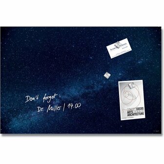 Sigel SI-GL283 Glasmagneetbord Artverum Galaxy 60x40 cm Donkerblauw