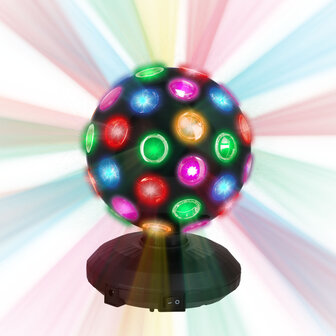 Party Time LED Discobal 12,5 cm Zwart