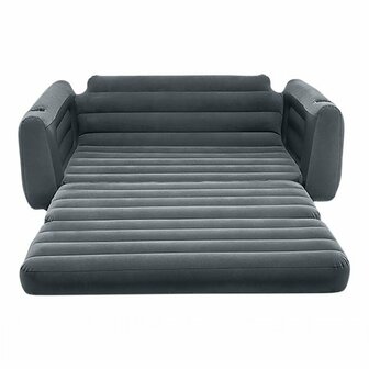 Intex 66552NP 2-Persoons Opblaasbare Bank-Bed 203x224x66 cm Antraciet