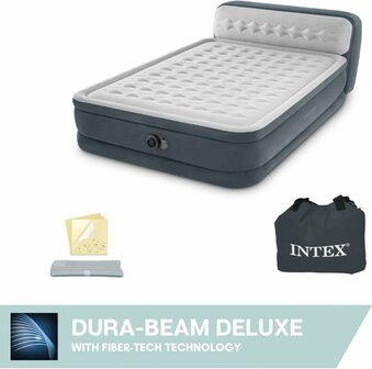 Intex 64448NP Dura-Beam Luchtbed 152x236x86 cm Grijs