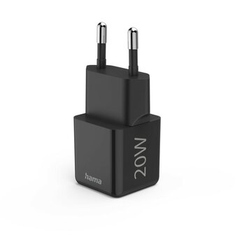 Hama Snellader USB-C PD/Qualcomm&reg; Super-Mini-Charger 20 W Zwart