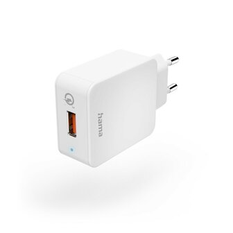 Hama Snellader Qualcomm&reg; Quick Charge&trade; 3.0 USB-A 19,5 W Wit