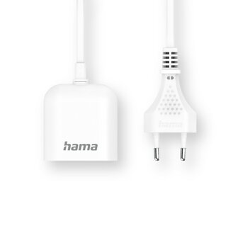 Hama USB Netadapter met 190 cm Lange Kabel 3.5A 1x USB A 1x USB C Wit