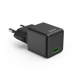 Hama Snellader 30W USB-C PD/QC/GaN Zwart