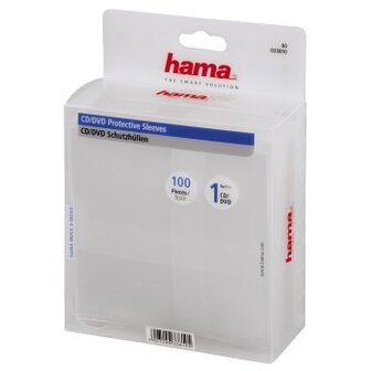 Hama CD/DVD Hoesjes 100 Pak Transparant