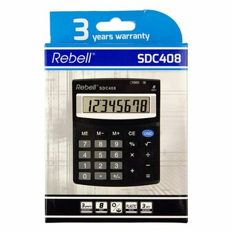 Rebell RE-SDC408-BX Calculator SDC408 Zwart