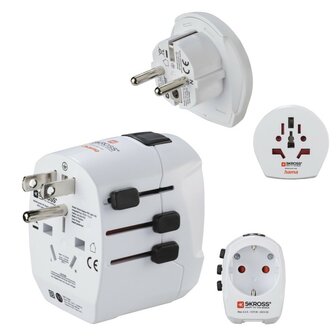 Hama Wereldreisadapter-set World Travel Pro Light USB 3-polig 2x USB