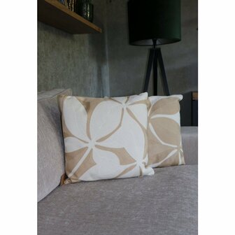 Dutch Decor Elin Sierkussen 45x45 cm Taupe/Wit