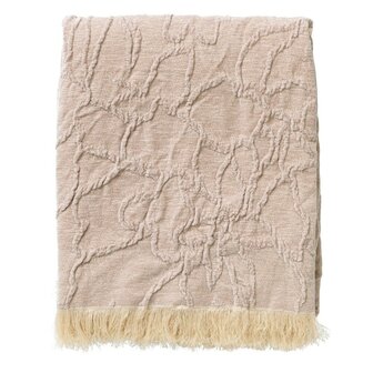 Dutch Decor Florine Plaid met Franjes 140x180 cm Beige