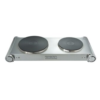 Bourgini Classic Cooking Plate Duo Elektrische Kookplaat RVS