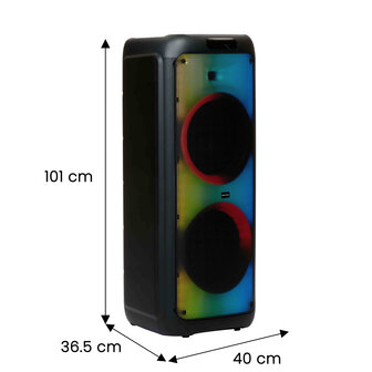 Salora PartySpeaker XXL1 Draadloze Stereoluidspreker + Licht Zwart