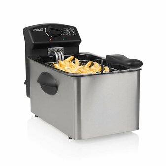 Princess 182642 Friteuse 4L 2000W RVS/Zwart