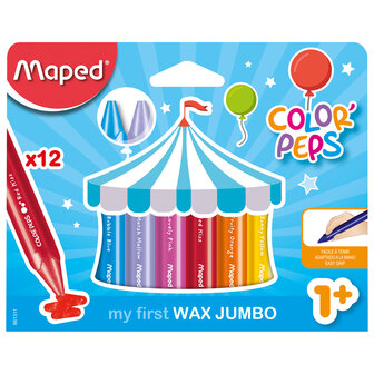 Maped Color&rsquo;Peps Jumbo Waskrijtjes 12 Kleuren