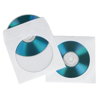 Hama Cd/dvd Protection Sleeves Papier Wit 100 Stuks