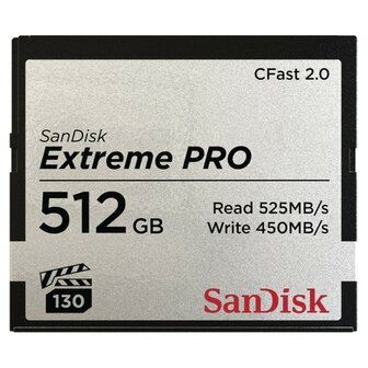 SanDisk Extreme Pro CFast 2.0 525MB/s 512GB