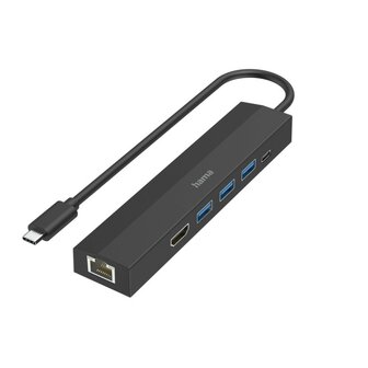 Hama USB-C-hub Multiport 6-poorts 3x USB-A USB-C HDMI&trade; LAN/ethernet