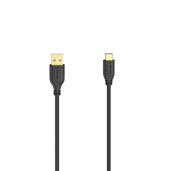 Hama USB-C-kabel Flexi-Slim USB 2.0 480 Mbit/s Zwart 0,75 M