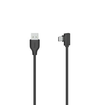 Hama USB-C-kabel USB-C-stekker - USB-A-stekker 90&deg; USB 2.0 480 Mbit/s 0,75m