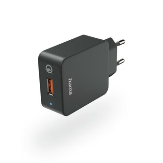 Hama Snellader Qualcomm&reg; Quick Charge&trade; 3.0 USB-A 19,5 W Zwart