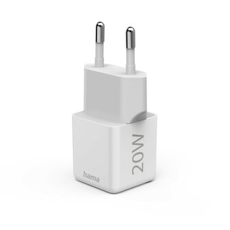 Hama Snellader USB-C PD/Qualcomm&reg; Super-Mini-Charger 20 W Wit