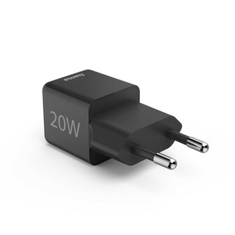 Hama Snellader USB-C PD/Qualcomm&reg; Super-Mini-Charger 20 W Zwart