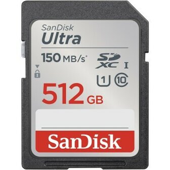 Sandisk SDXC Ultra 512GB 150mb/s C10 UHS-I