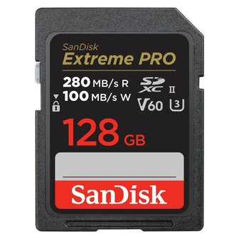 Sandisk SDXC Extreme Pro 128GB 280MB/s-100MB/s UHS-II V60