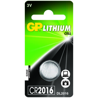 GP Batteries Knoopcel CR2016 Lituim 3V