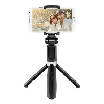 Hama Selfie-stick Funstand 57 Met Bluetooth-ontspanner Zwart