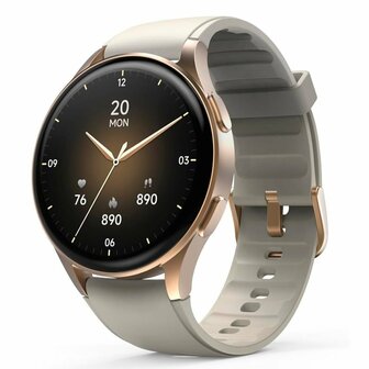 Hama Smartwatch 8900 GPS AMOLED 1.32 Goud/Beige