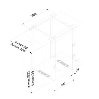 Newstar CPU-D025BLACK Desktop Bureausteun Zwart