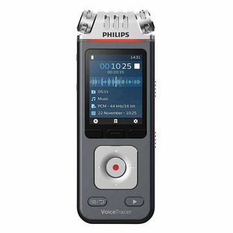 Philips DVT6110 VoiceTracer Audiorecorder Zwart/Zilver