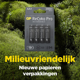 GP Recyko Gp Oplaadbaar Batterij Pro Aa A4 2000mah