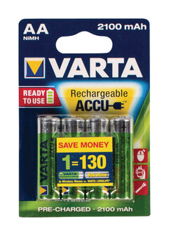 Varta VARTA-56706B Oplaadbare Nimh-batterij Aa 1.2 V Dc 2100 Mah 4-blisterkaart