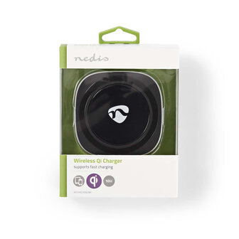 Nedis WCHAQ10W2BK Snellader Snelle Draadloze Oplader 10 W 2,0 A Gevoed Over Usb