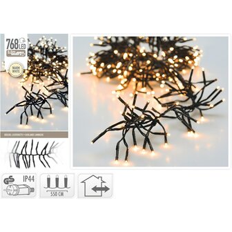 Kerst LED Clusterverlichting 5.5M 768 LEDs IP44 Warmwit