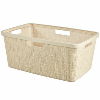 Curver Wasmand Jute-Look 46L Cr&egrave;me