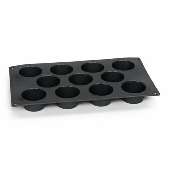 Patisse Mini Muffinvorm 11 Vaks 29x17 cm Zwart/Siliconen