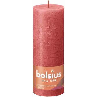 Bolsius Rustieke Stompkaars 19x6,8 cm Blossom Pink