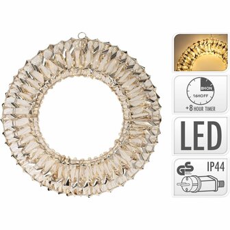 LED Krans 38 cm Goud