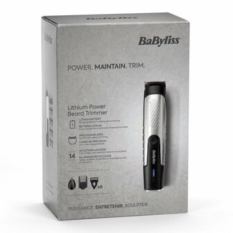 Babyliss Pro Lithium Power Baardtrimmer Zwart/Zilver