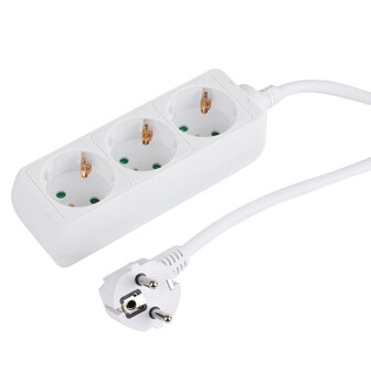 Q-Link Tafelcontactdoos 3-voudig Randaarde En 5,0m Sn (3x1,5mm)