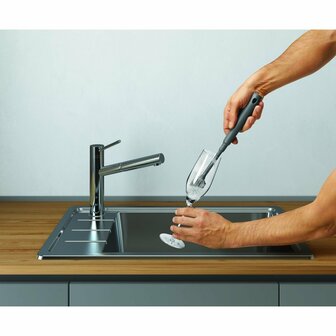 Metaltex Around The Sink Borstel 30/40x3.5 cm Grijs