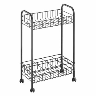 Metaltex Belino Lava Trolly + Flessenhouder 23x41x63 Zwart