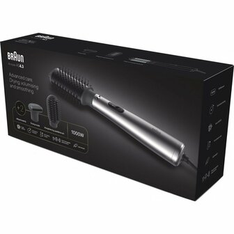 Braun AS4.3 BRAS430E F&ouml;hnborstel 1000W Zwart/Zilver