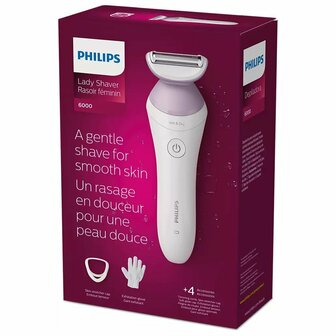 Philips BRL136/00 Lady Shaver Series 6000 Scheerapparaat Wit/Paars