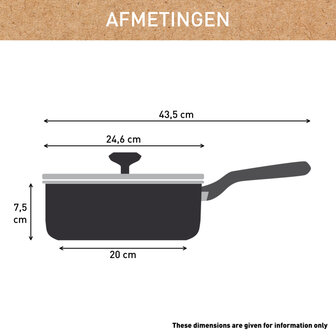 Tefal C42432 Renew+ Keramische Hapjespan 24cm met Deksel