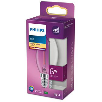 Philips Classic LED Kaarslamp 15W E14 Warm Wit