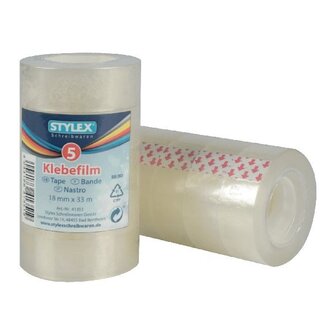 Stylex Plakband 18mmx3m 5 stuks