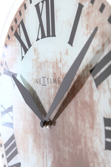 NeXtime NE-8162 Wandklok Dia. 43 X 4.2 Cm, Glas, Wit, &#039;Romana&#039;